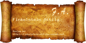 Finkelstein Attila névjegykártya