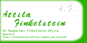 attila finkelstein business card
